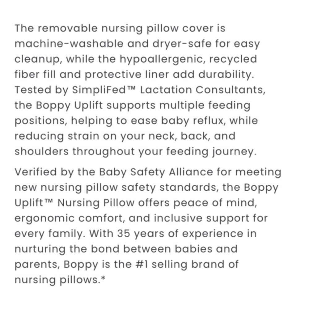 NWT Boppy : gray cream leaf print maternity uplift nursing breastfeeding pillow - Picture 12 of 13